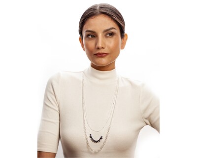 Foto 3 | Collar Nine West 19n00202 Plateado para Mujer