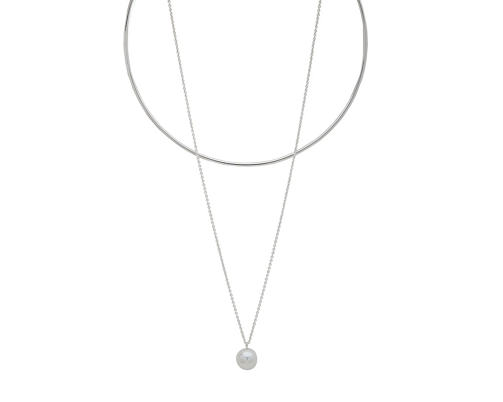 Foto 2 | Collar Nine West 19n00285 color Plata para Mujer