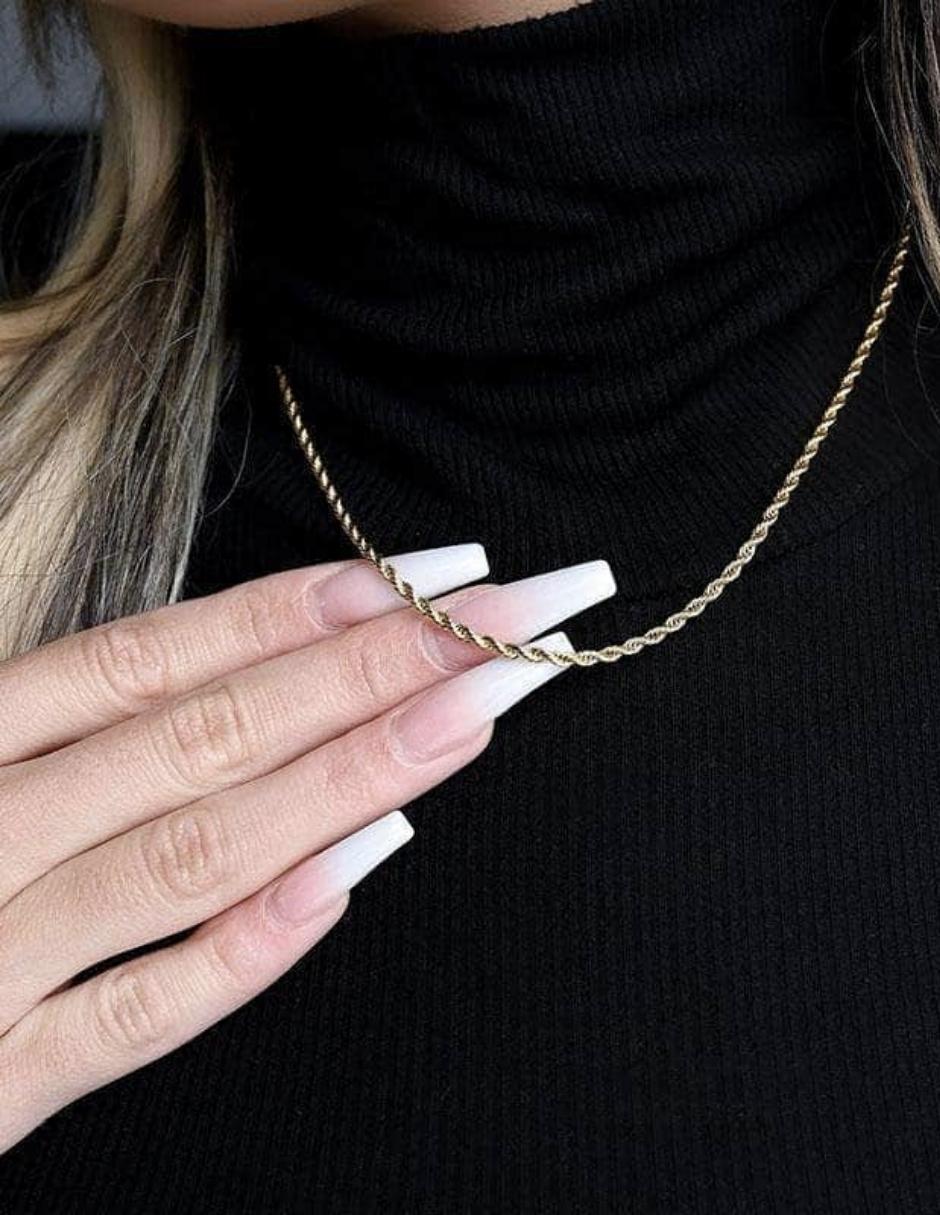 Foto 3 pulgar | Cadena Torzal Zvezda de Chapa de Oro color Dorado para Mujer