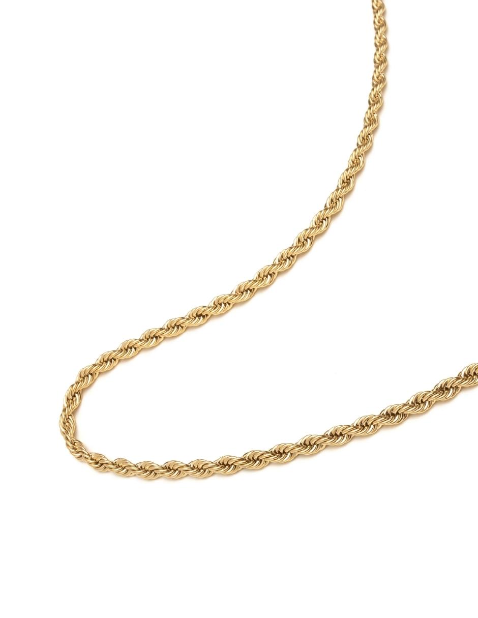 Foto 5 pulgar | Cadena Torzal Zvezda de Chapa de Oro color Dorado para Mujer