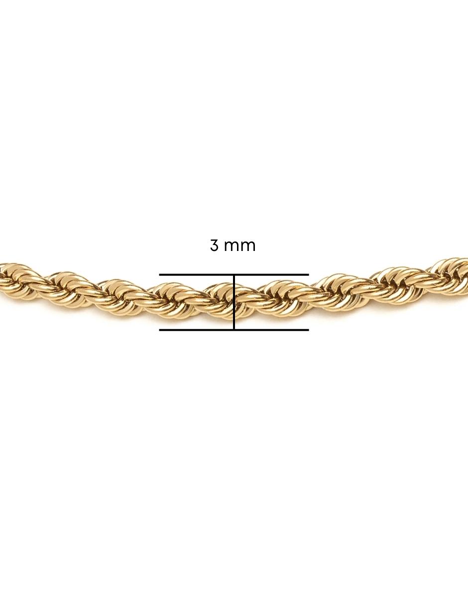 Foto 7 pulgar | Cadena Torzal Zvezda de Chapa de Oro color Dorado para Mujer