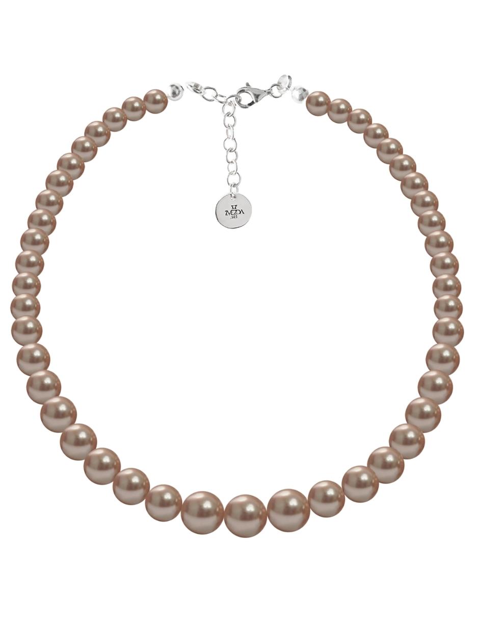 Collar Zvezda ZCO-PRLCR-RGO color Beige Perlas de Cristal