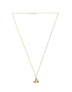 Foto 1 | Collar Chapa de Oro Zvezda con Dije Libra color Dorado para Mujer