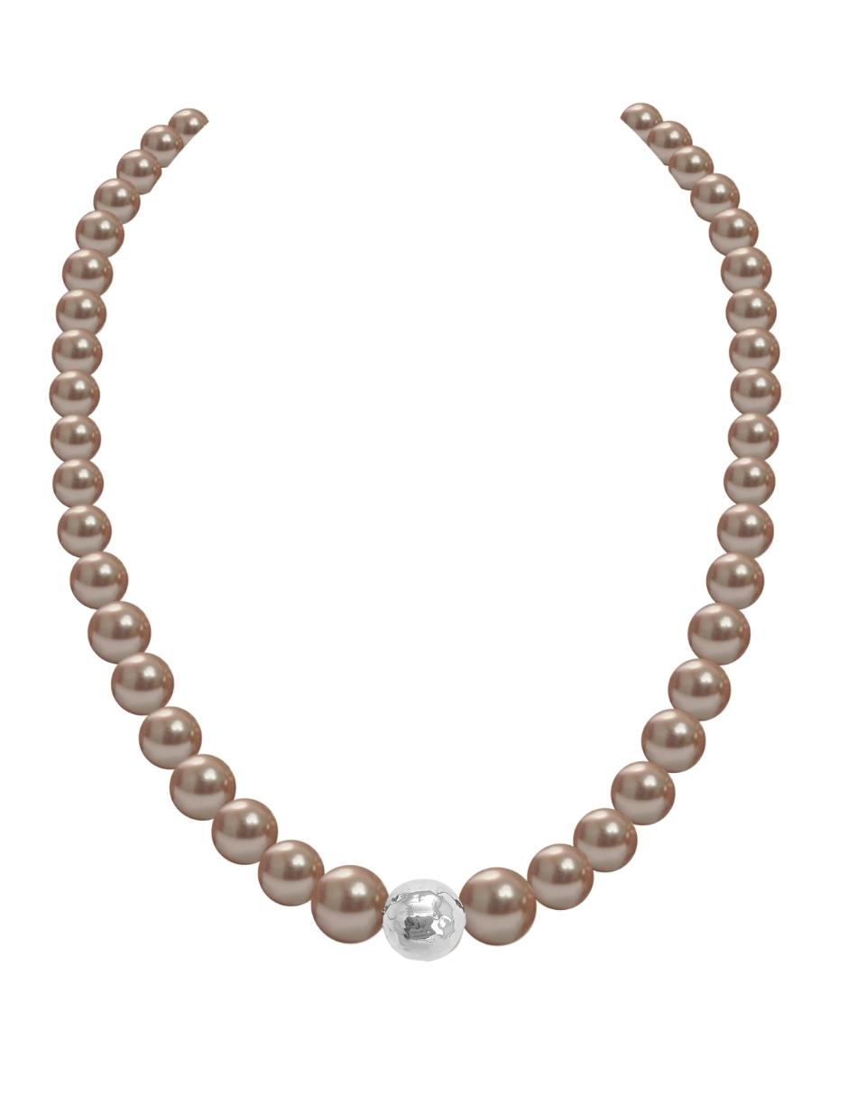 Foto 3 | Collar Zvezda ZCO-PRLCR-RGO-P color Beige Perlas de Cristal Rose Gold