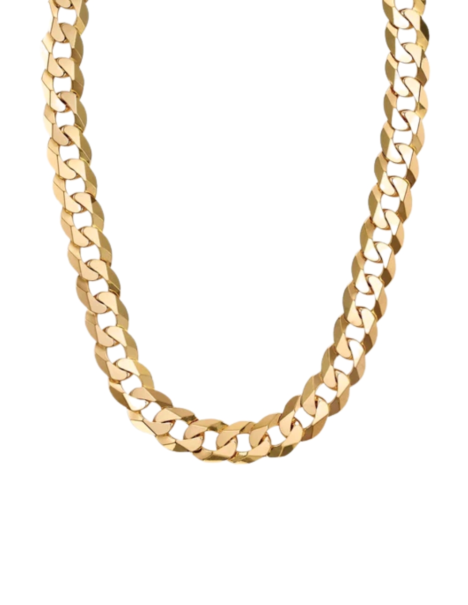 Cadena Barbada Joyería Zvezda Chapa de Oro 18k