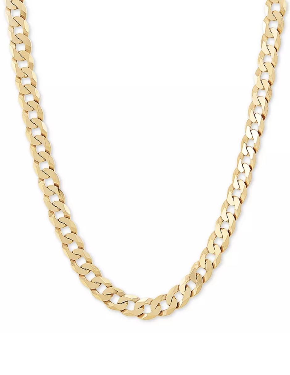 Cadena Barbada Joyería Zvezda Chapa De Oro 18k