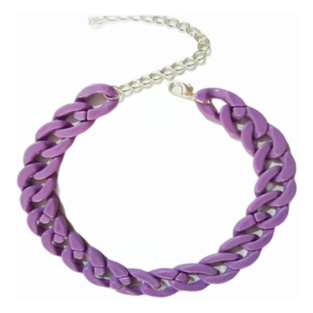 Cadena Collar Acrílico Urbana Cubana Unisex