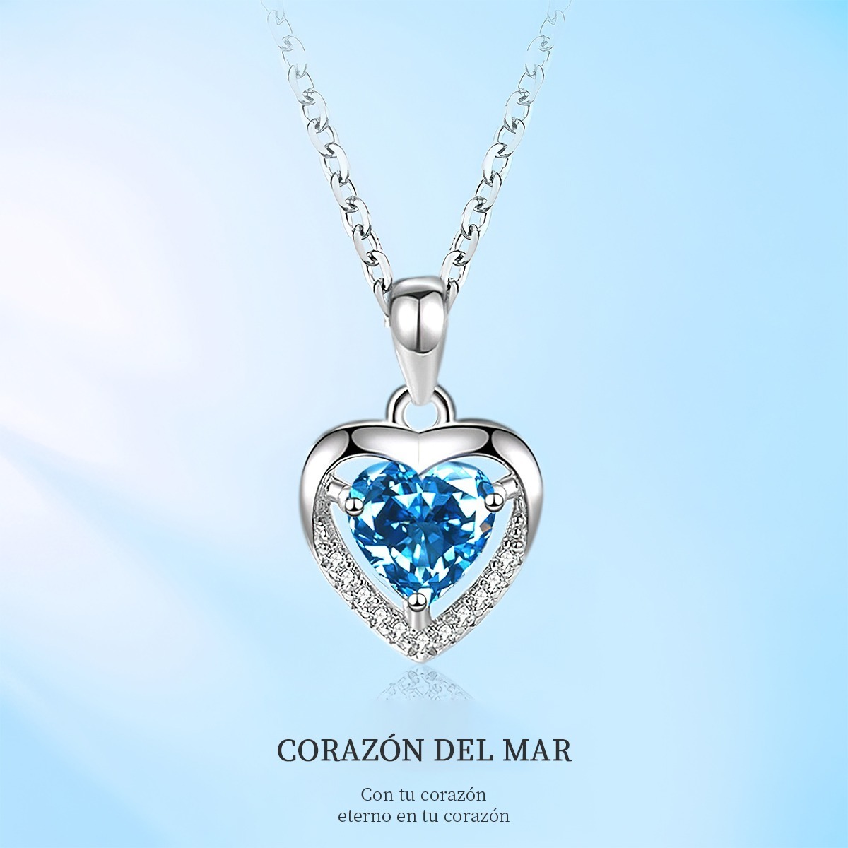 Foto 2 | Collar con Dije de Corazón Funbu 2022 de Plata 925 y Cristal para Mujer