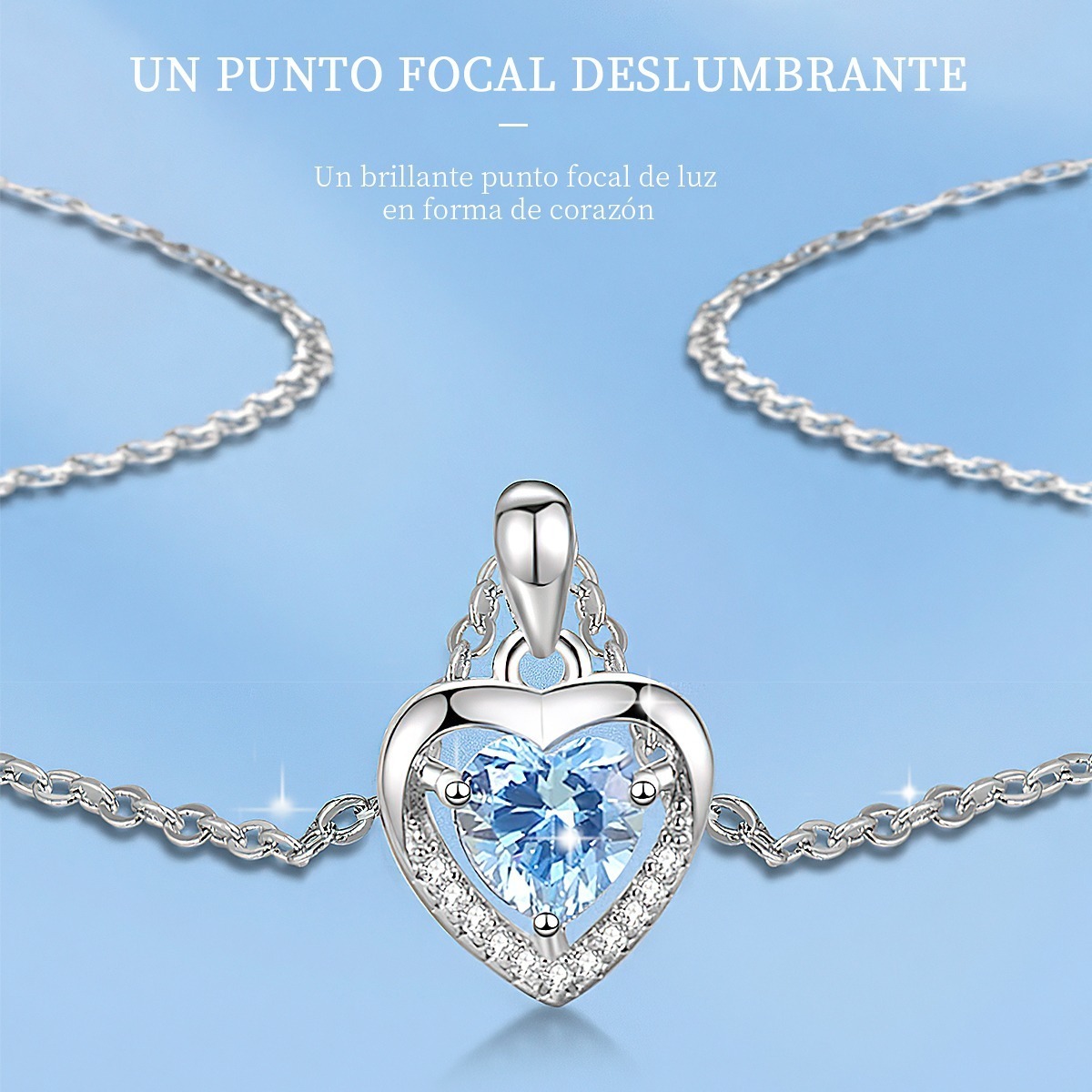 Foto 4 pulgar | Collar con Dije de Corazón Funbu 2022 de Plata 925 y Cristal para Mujer