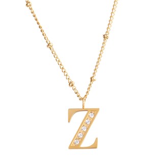 Foto 2 | Collar LuckyLy CV27-Z color Dorado con Baño de Oro 18k y Zirconia Cúbica - Letra Z