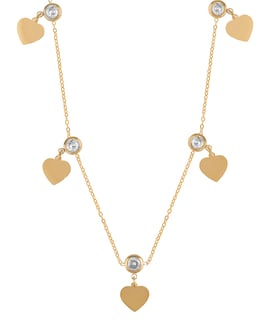 Foto 1 | Collar de Acero Inoxidable Joyas Plafer 1418c-p de Dijes de Corazón con Circonia