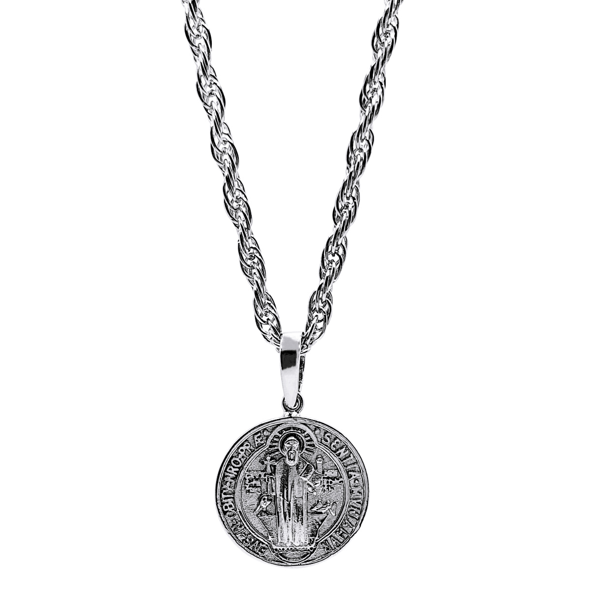 Cadena y Medalla Crixus Joyería San Benito Plata .925