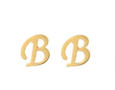 Foto 3 | Collar con Dije Colgante de Letra Inicial B y Aretes