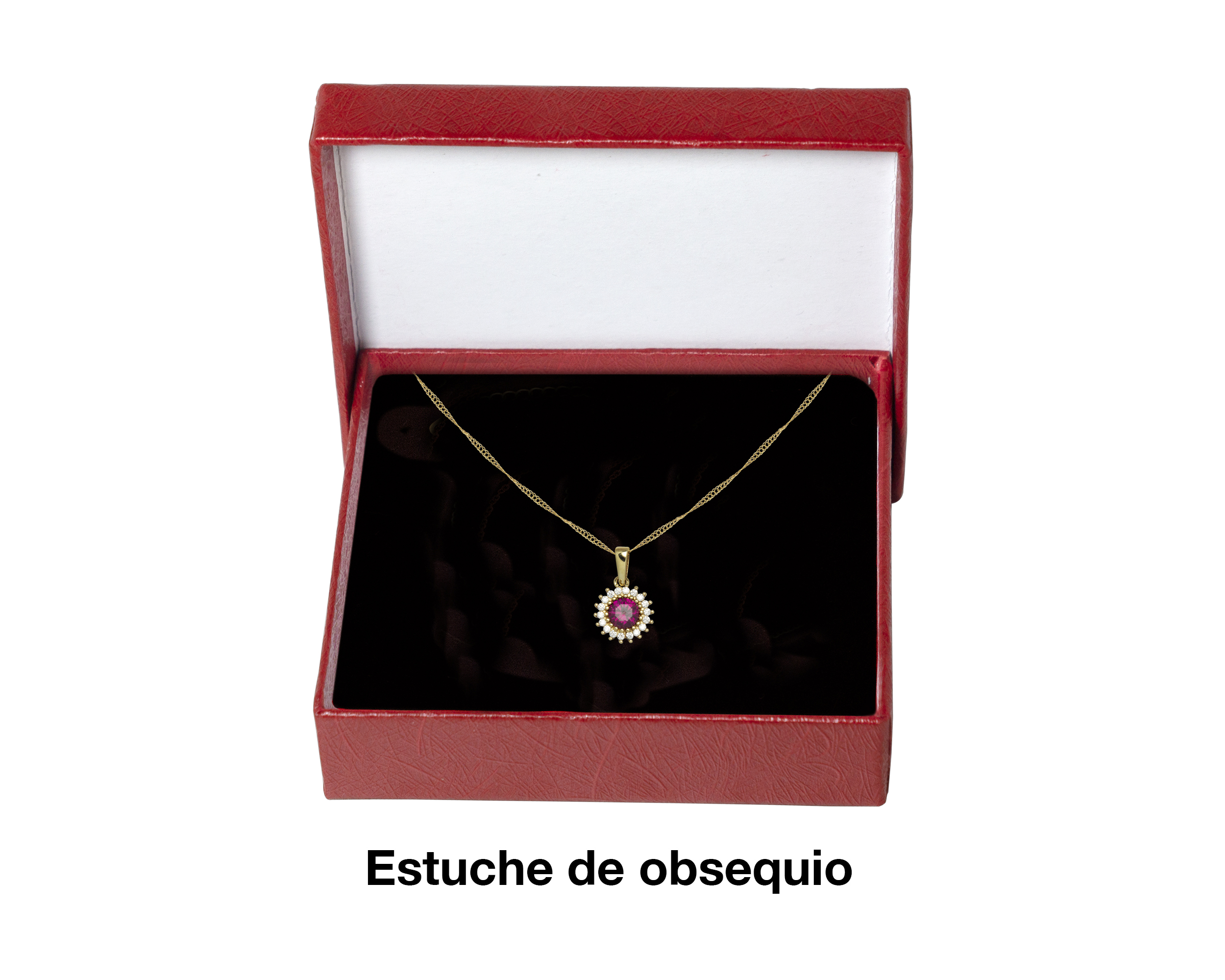 Foto 4 pulgar | Cadenas con Dije Horoz Piedra Roja Oro 10k