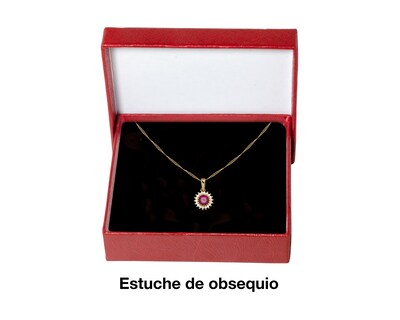 Foto 3 | Cadenas con Dije Horoz Piedra Roja Oro 10k