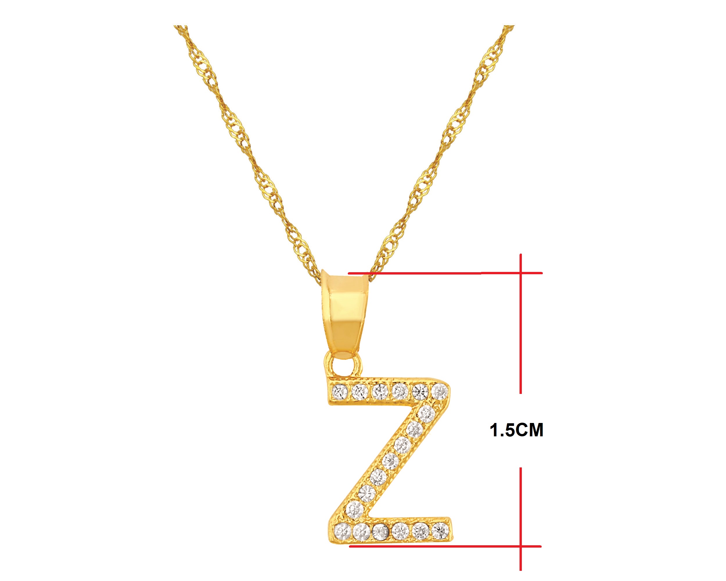 Foto 5 pulgar | Collar Oro 10k Letra Z 45cm Horoz M1745