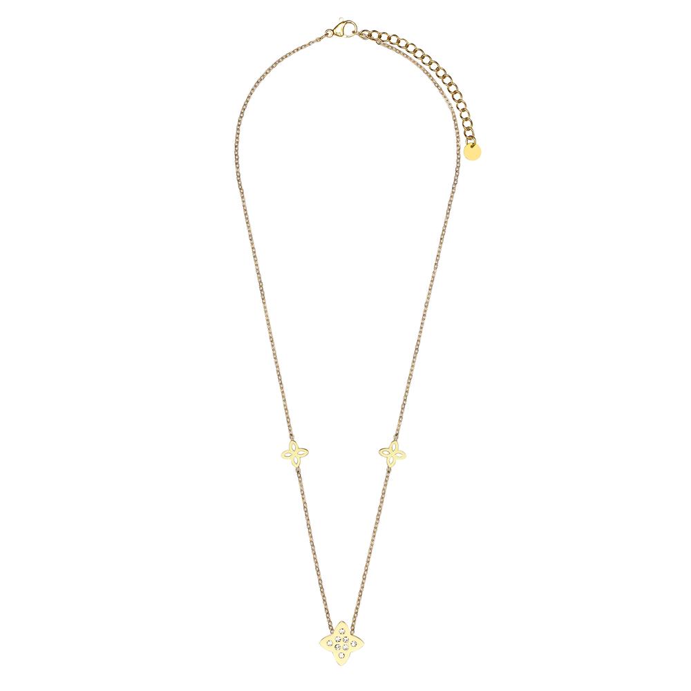 Foto 2 pulgar | Collar de Acero Enso Ejn3277g Dorado para Mujer