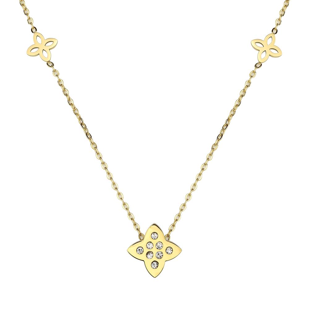 Foto 3 pulgar | Collar de Acero Enso Ejn3277g Dorado para Mujer