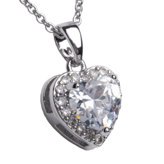 Foto 2 | Collar para Mujer con Dije de Corazón Luckyly Plata