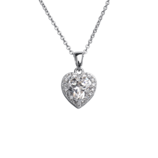 Foto 3 | Collar para Mujer con Dije de Corazón Luckyly Plata