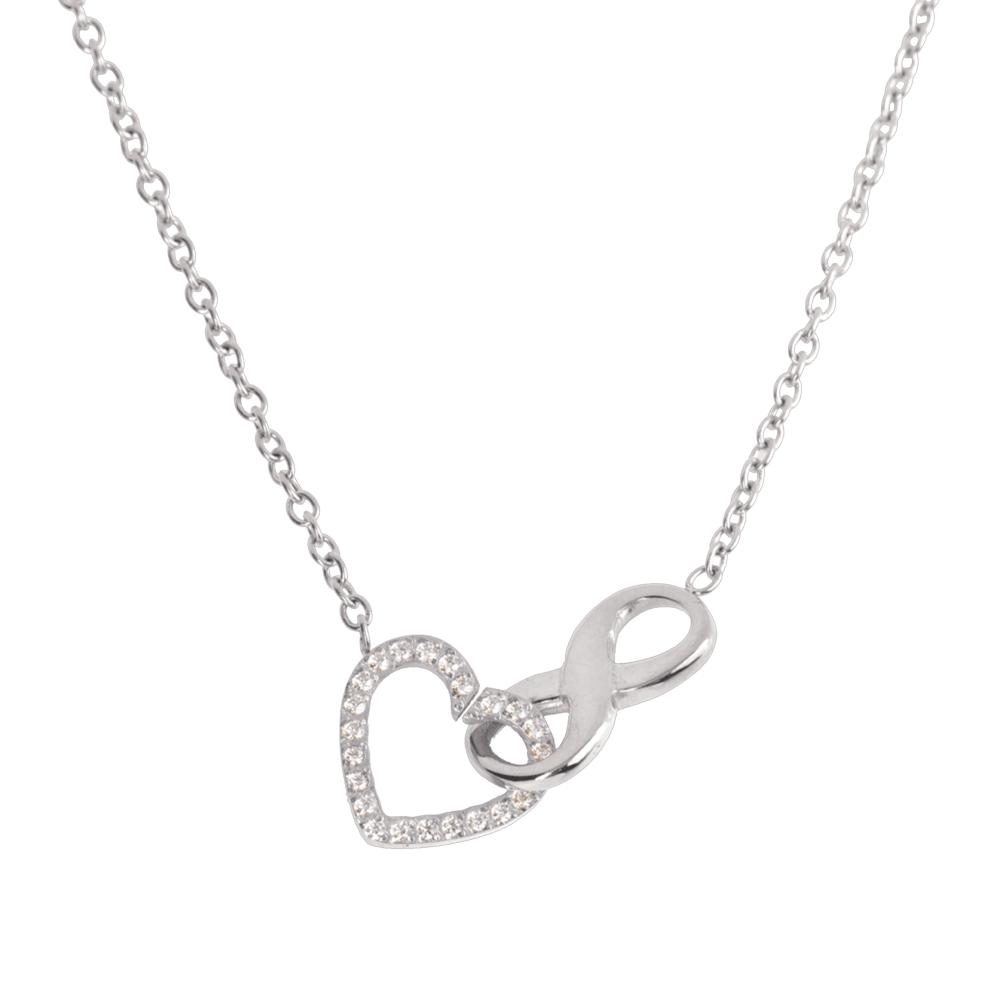 Foto 3 pulgar | Collar Luckyly para Mujer Dije de Corazón e Infinito Nia Plata