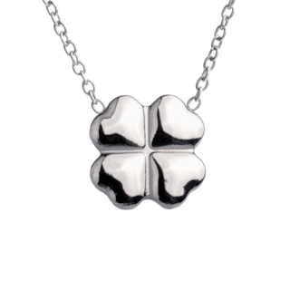 Foto 1 | Collar de Mujer con Dije de Trébol de Buena Suerte Luckyly, Modelo Flora Plata