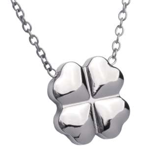 Foto 2 | Collar de Mujer con Dije de Trébol de Buena Suerte Luckyly, Modelo Flora Plata