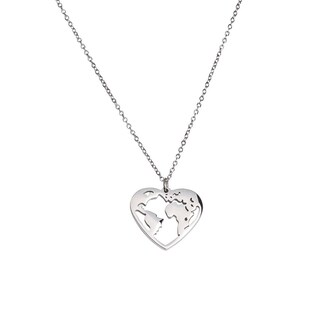 Foto 3 | Collar Luckyly con Dije de Corazón Mundo Kate Plata