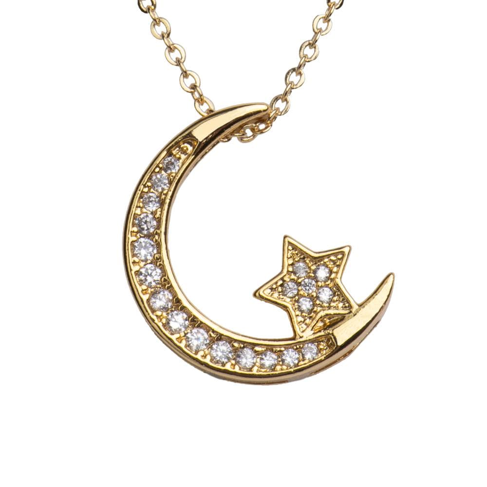 Cadena Luckyly con Dije de Luna y Estrella para Mujer $499