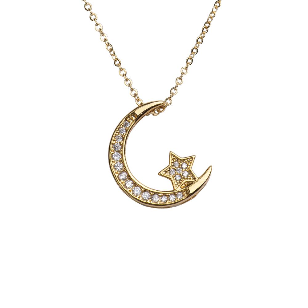 Foto 4 pulgar | Cadena Luckyly con Dije de Luna y Estrella para Mujer