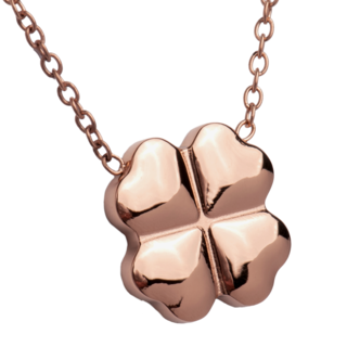 Foto 2 | Collar de Mujer con Dije de Trébol de Buena Suerte Luckyly, Modelo Flora Oro Rosa