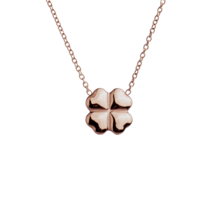 Foto 3 | Collar de Mujer con Dije de Trébol de Buena Suerte Luckyly, Modelo Flora Oro Rosa