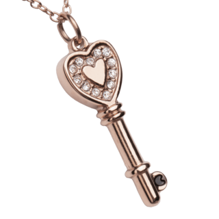 Foto 2 | Collar con Dije de Llave de Corazón Luckyly Ilse Baño de Oro Rosa para Mujer
