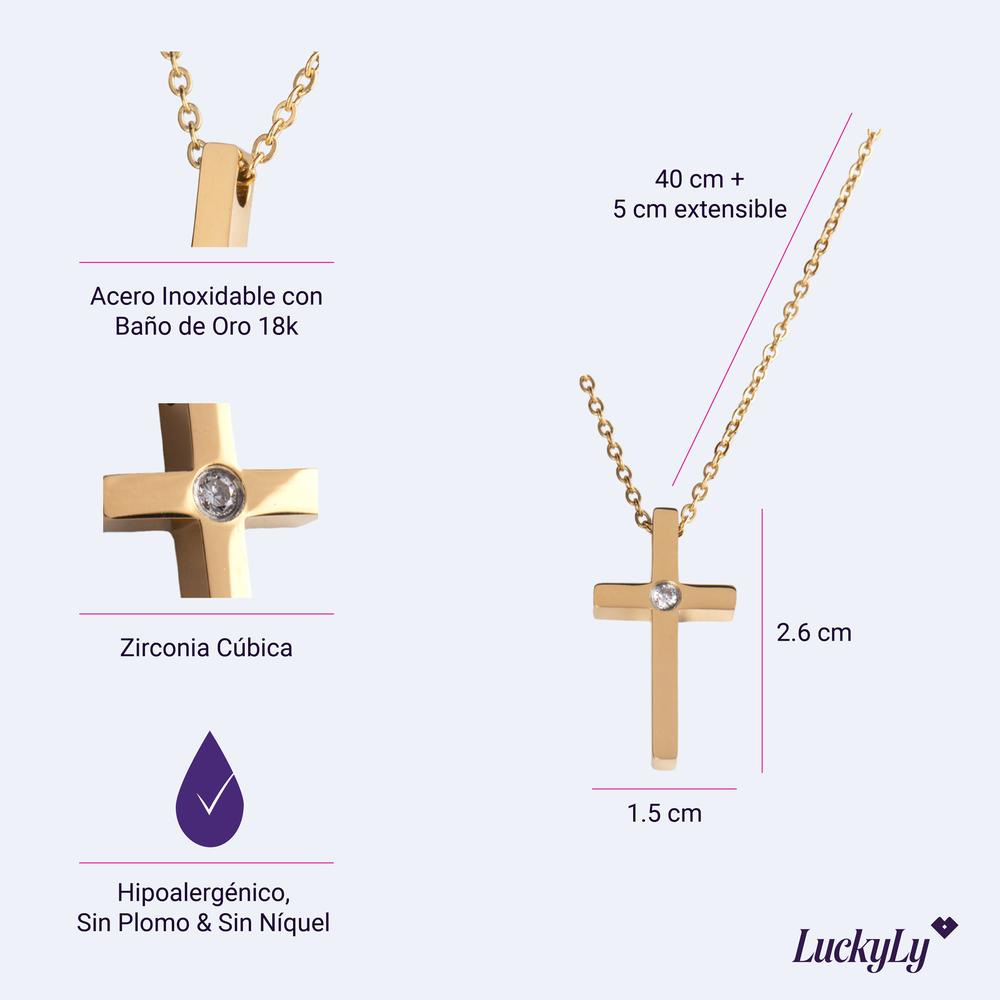 Foto 7 pulgar | Collar de Cruz Luckyly Vera para Mujer