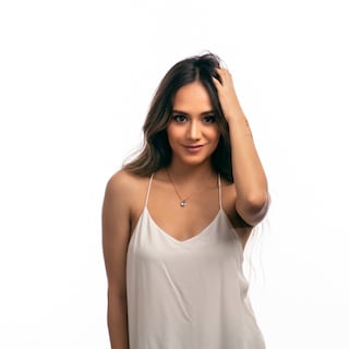 Foto 4 | Collar con Dije de Zirconia Cúbica Luckyly Hilda Baño de Oro Rosa para Mujer