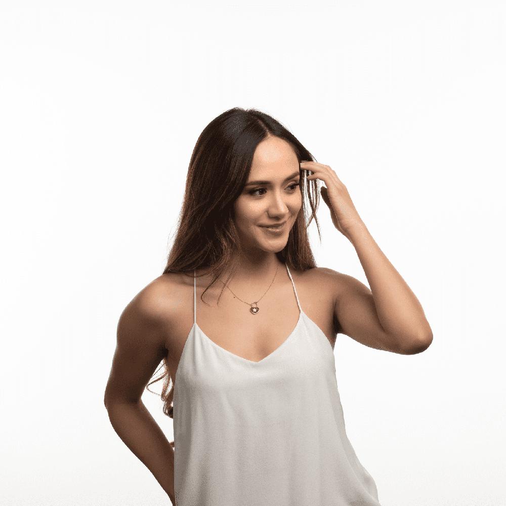 Foto 5 | Collar con Dije de Corazón en Forma de Candado LuckyLy Lara Baño de Oro para Mujer