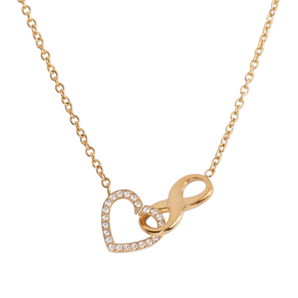 Collar Luckyly Dije de Corazón e Infinito Nia Oro $499