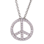 Collar con Dije de Peace & Love LuckyLy Plateado para Mujer