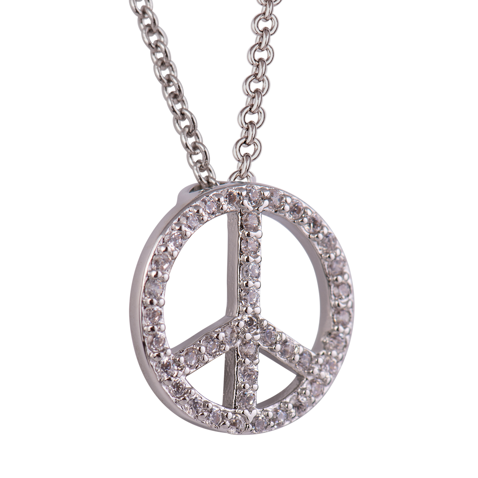 Foto 2 | Collar con Dije de Peace & Love LuckyLy Plateado para Mujer
