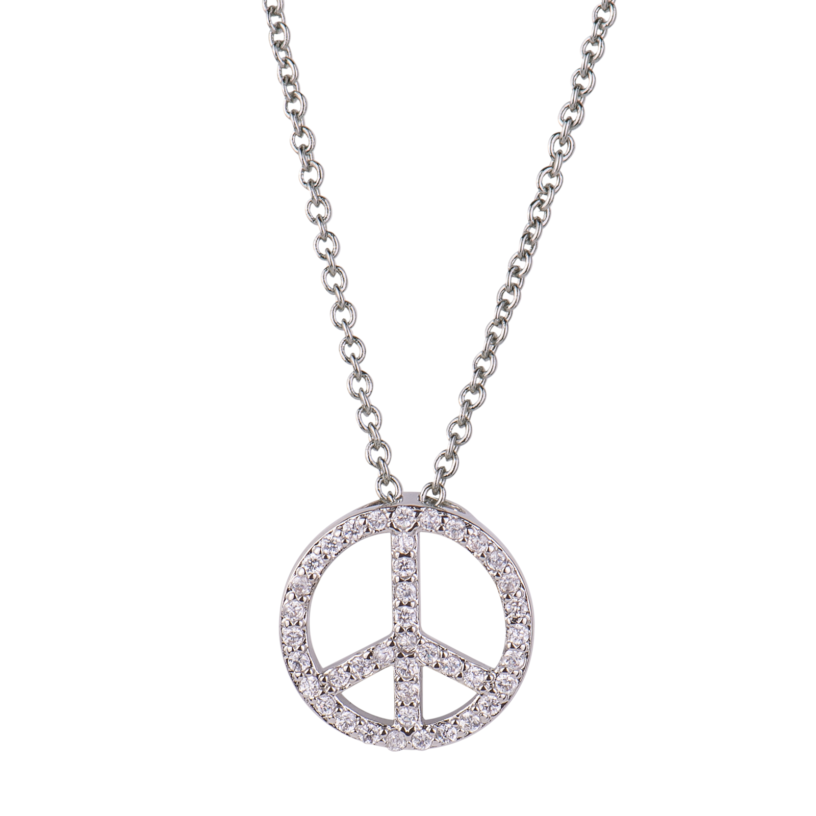 Foto 3 | Collar con Dije de Peace & Love LuckyLy Plateado para Mujer