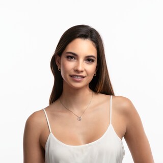Foto 4 | Collar con Dije de Peace & Love LuckyLy Plateado para Mujer