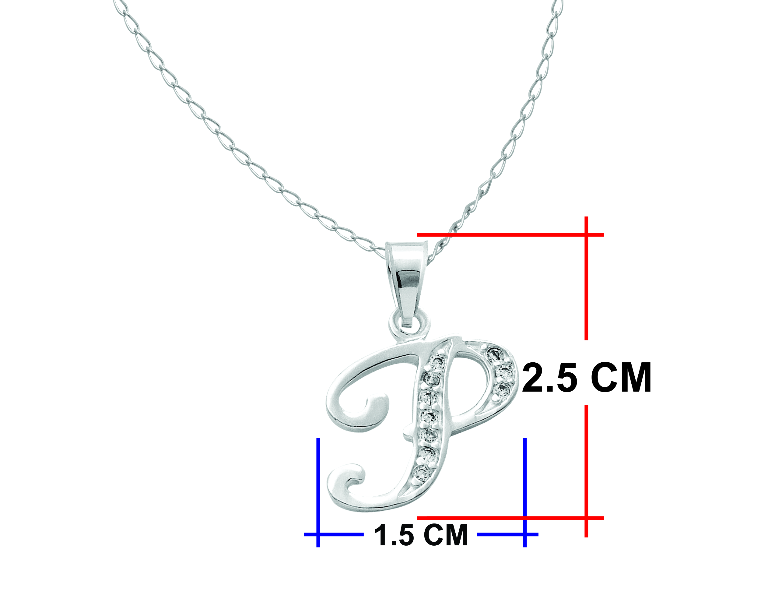 Foto 5 | Collar Horoz Cp1416 con Dije Letra P de Plata