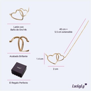 Foto 6 | Collar Luckyly Emma Dorado para Mujer