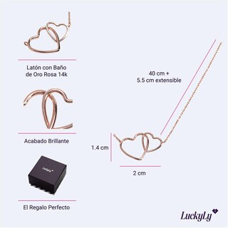 Foto 6 | Collar Luckyly Emma Rosa para Mujer