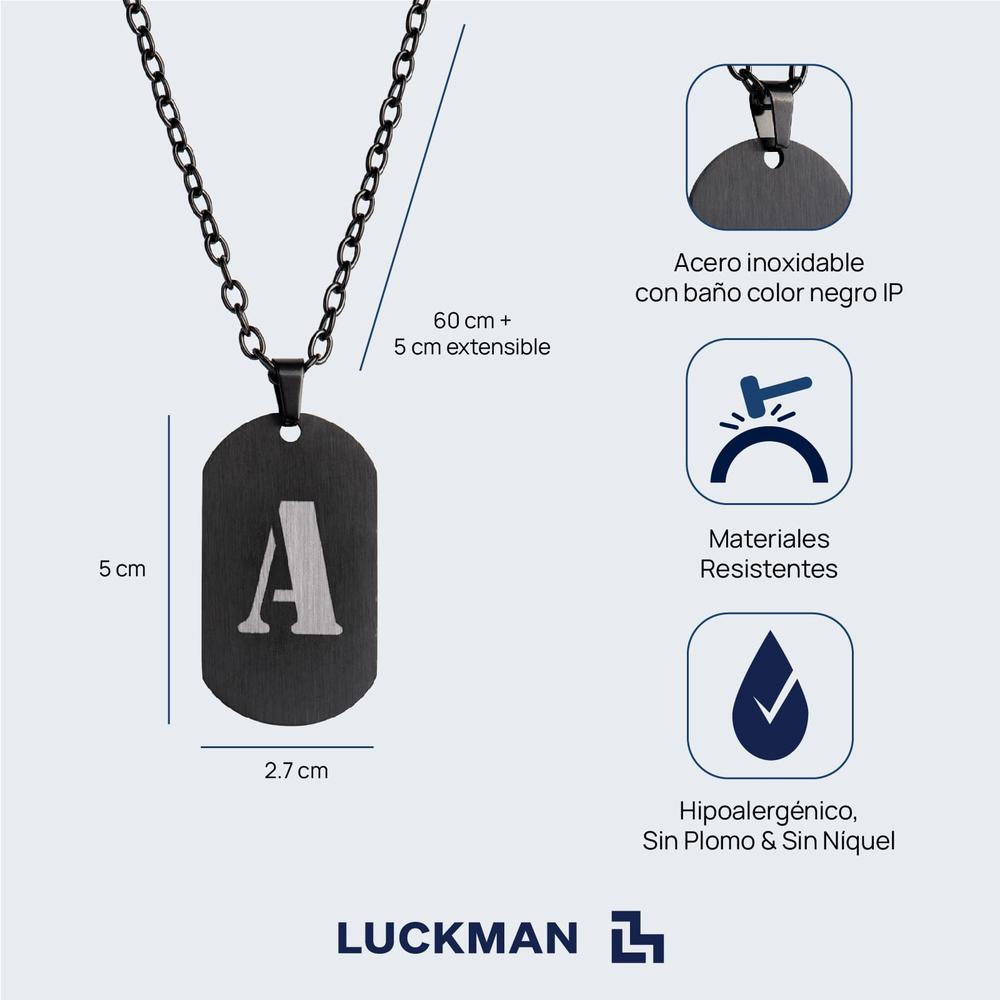 Foto 7 pulgar | Collar con Dije Letra I Luckman para Hombre