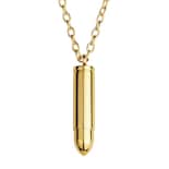 Collar Para Hombre Con Dije De Bala Luckman, Modelo Bullet Oro
