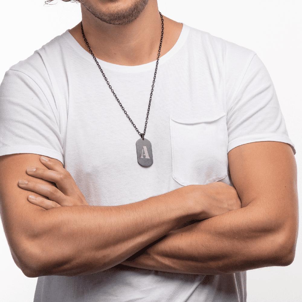 Foto 5 pulgar | Collar con Dije Letra H Luckman para Hombre