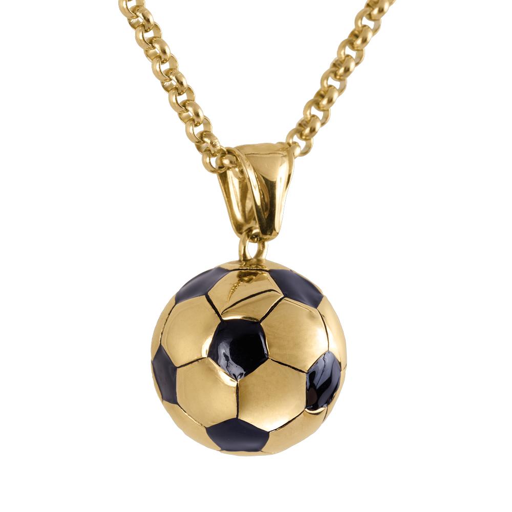 Collar Hombre de Balón de Fútbol Soccer Mundial Luckman, Modelo Mondo Oro