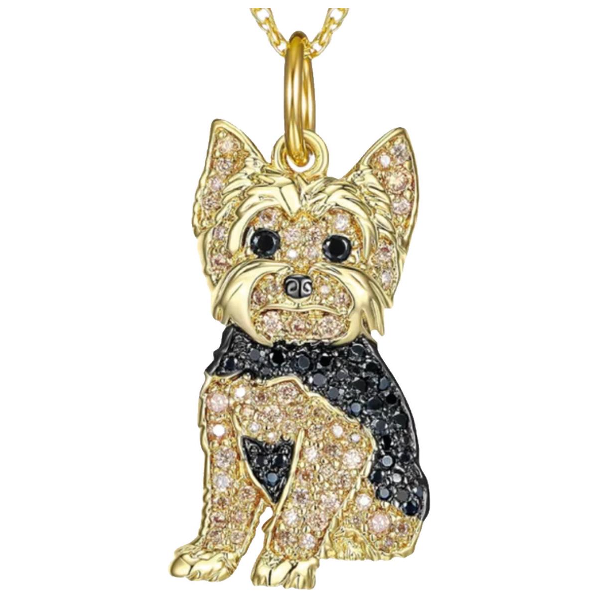 Dijes y Cadenas Royal Yorkie High Mónaco Mxndk-001 1 Pieza Dorado y Negro