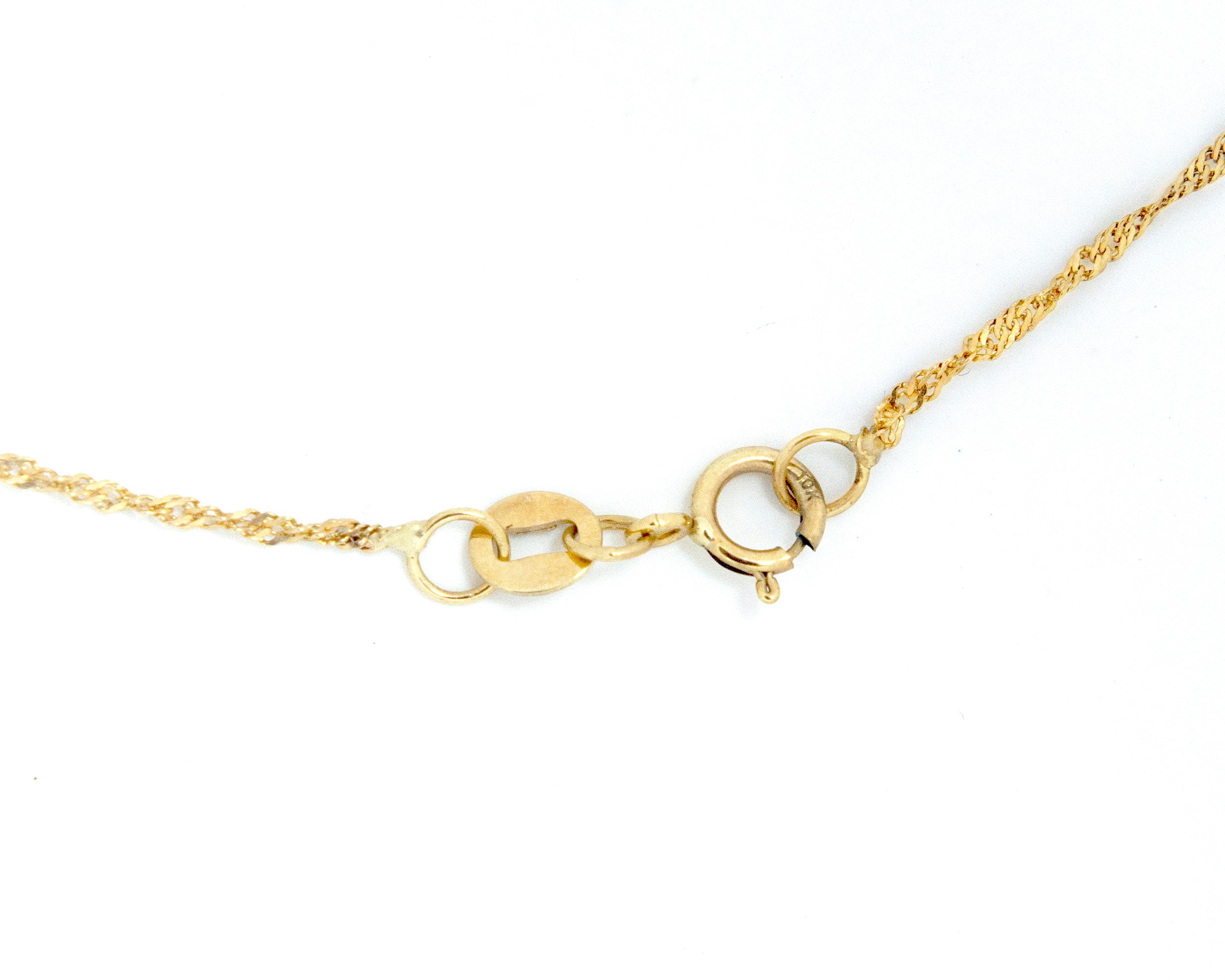 Foto 5 pulgar | Gargantilla Collar Corazón Circonia Tono Azul Zafiro 45 cm Oro 10k Horoz